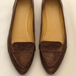 Nine West - Brown Crocodile Flats